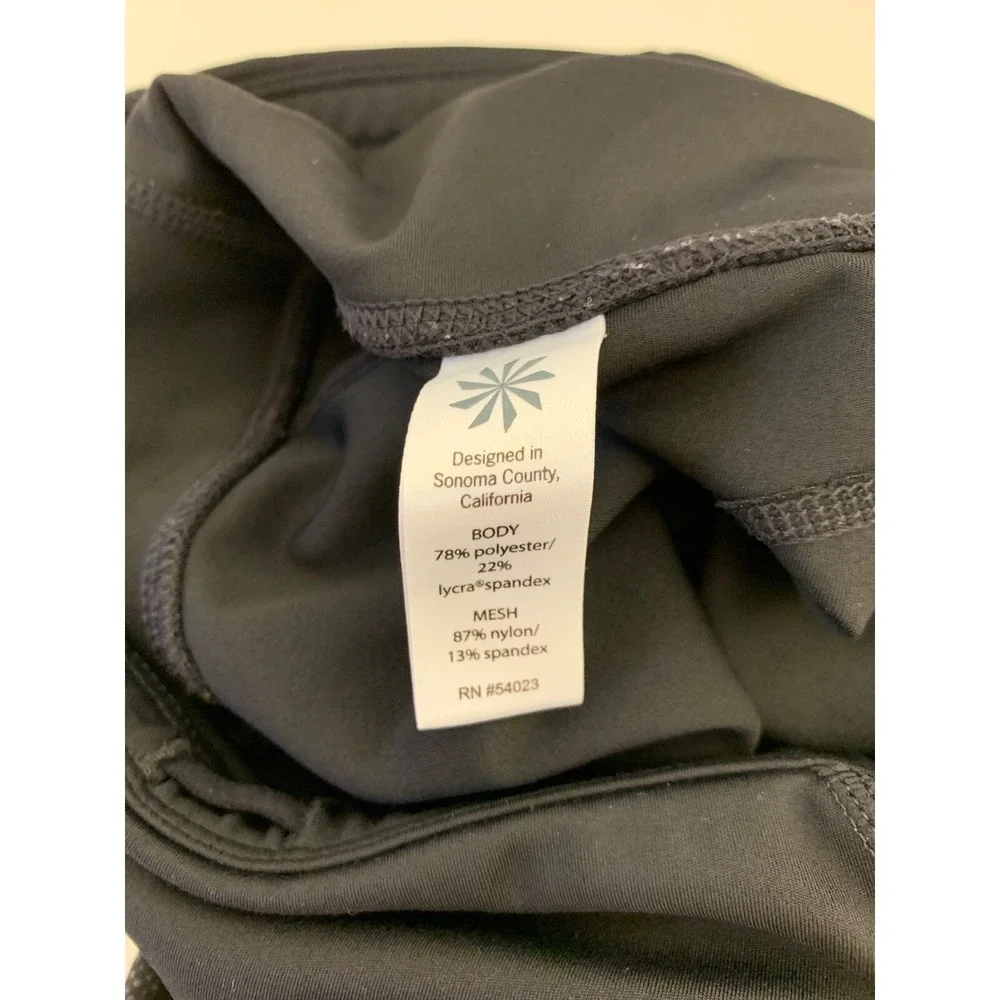 Athleta Women Size S Black Printed Moonlight Precision 7/8 Tight Leggings 869131